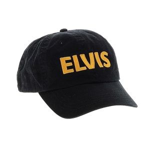 Black Elvis baseball cap strap back hat